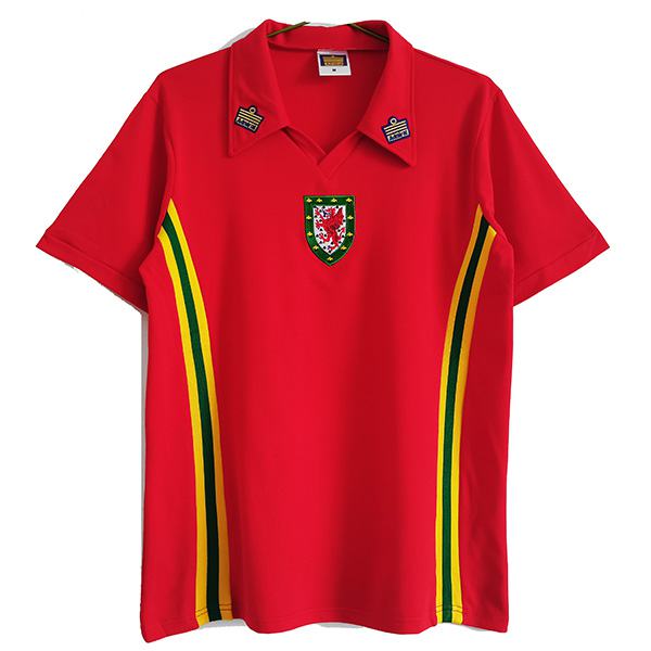 Welsh maglia vintage gallese casalinga La prima maglia sportiva da uomo del Galles da calcio 1976-1979